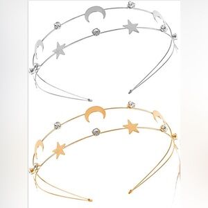 Gold and Silver Celestial Headbands
2 pieces total